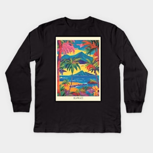 fauvism art of Hawaii usa 7 Kids Long Sleeve T-Shirt